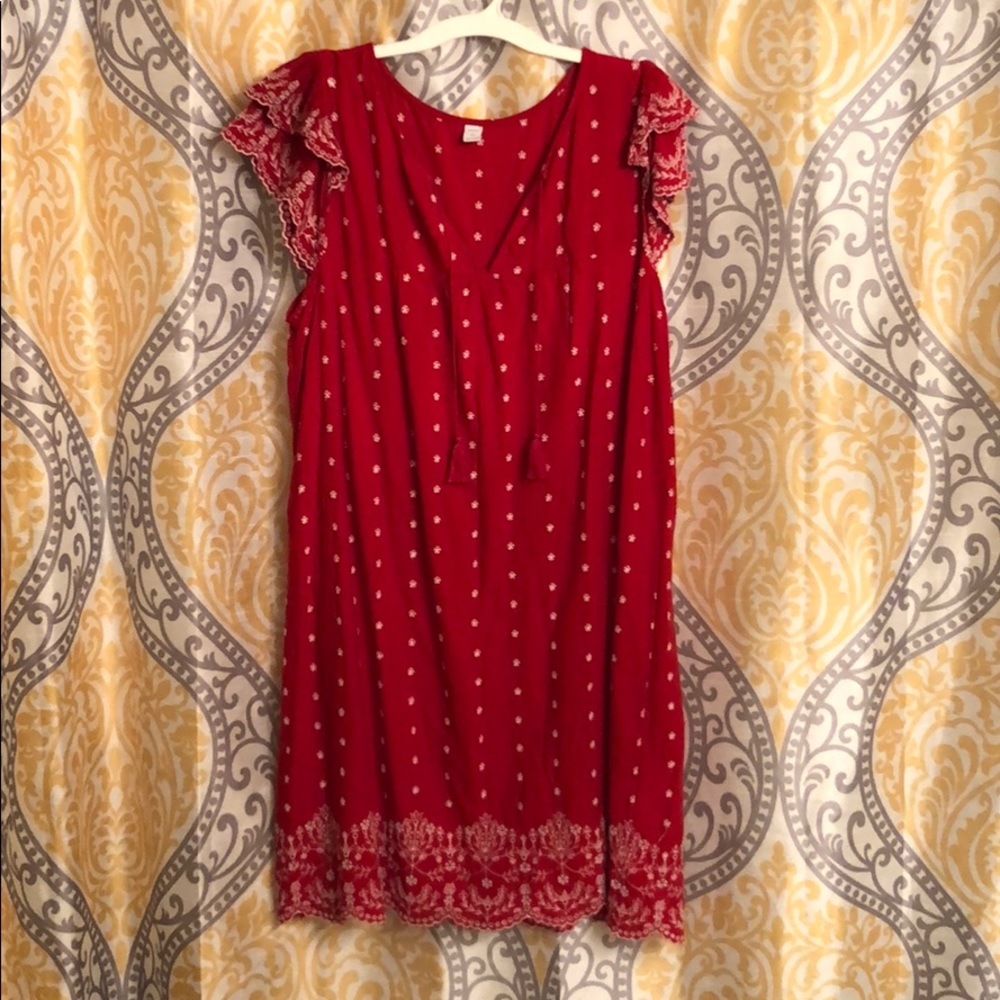 NWT OLD NAVY RED SHIFTDRESS SIZE XXL